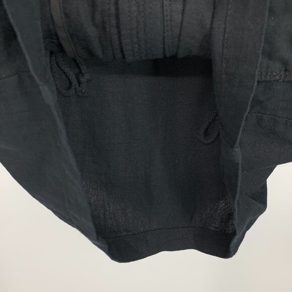 Market & Spruce Jacket Cara Black Linen Blend Button Zip - Picture 7 of 12